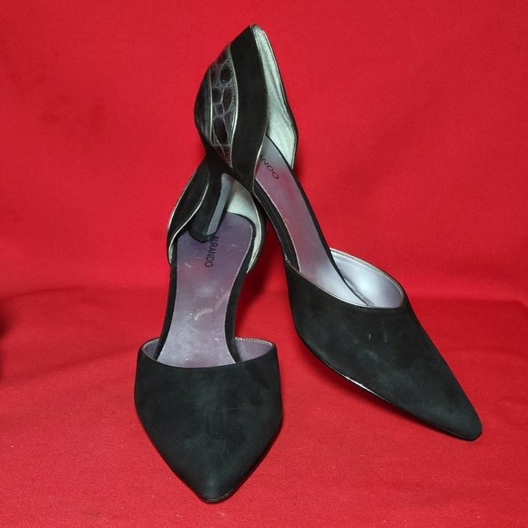 Alrando Womens Shoes Black Suede Ankle Wrap High Heels Pumps Size 10 - Picture 6 of 12